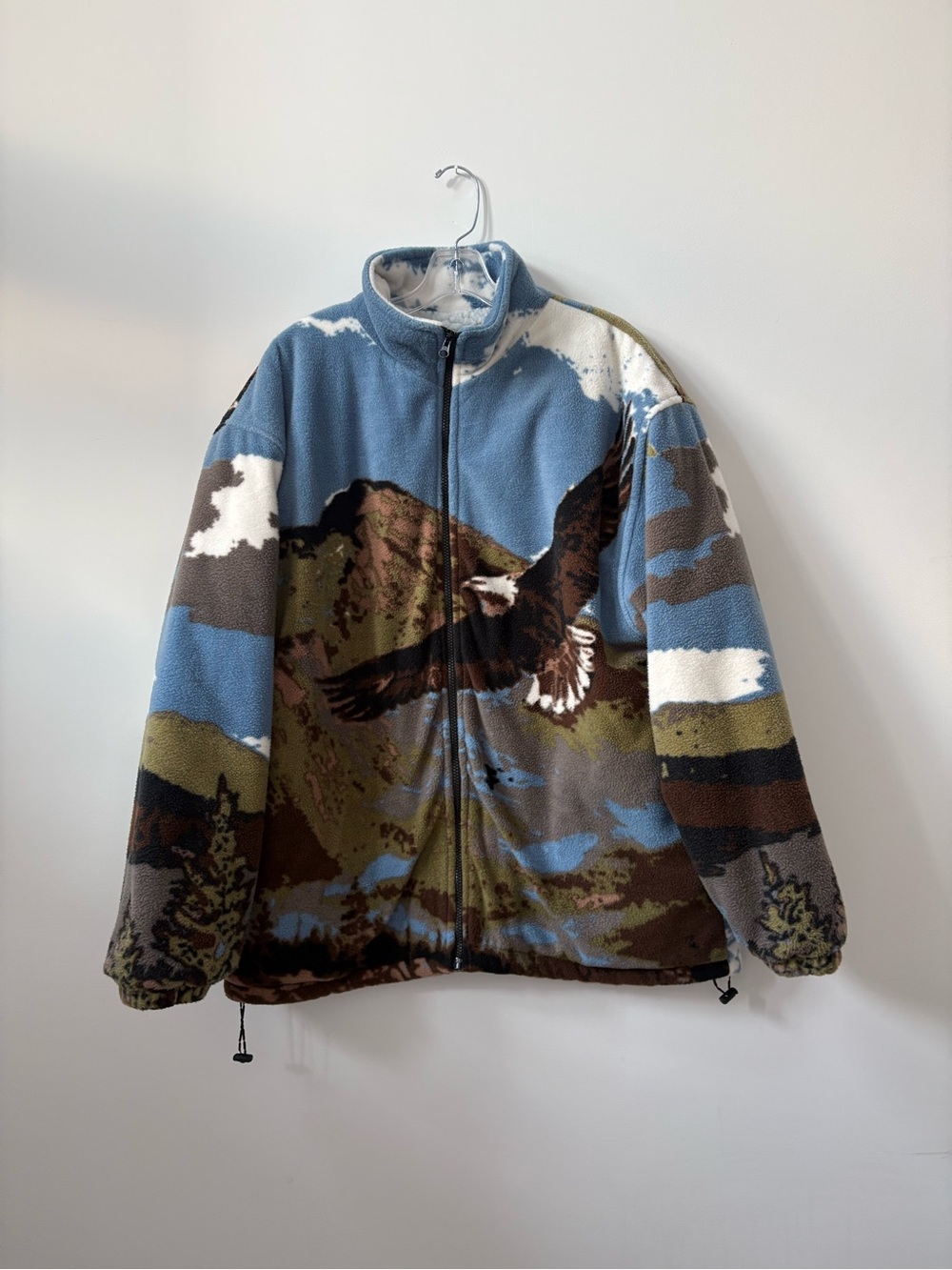 Vintage Eagle Fleece Zip-up sweater